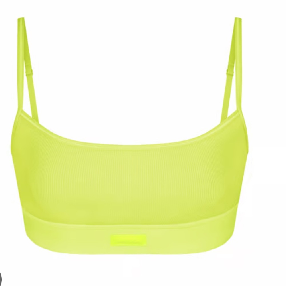 SKIMS Cotten Rib Scoop Bralette New With Out Tags